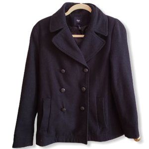 GAP women's wool jacket double-breasted peacoat S
